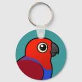 Eclectus Parrot vrouw Sleutelhanger (Voorkant)