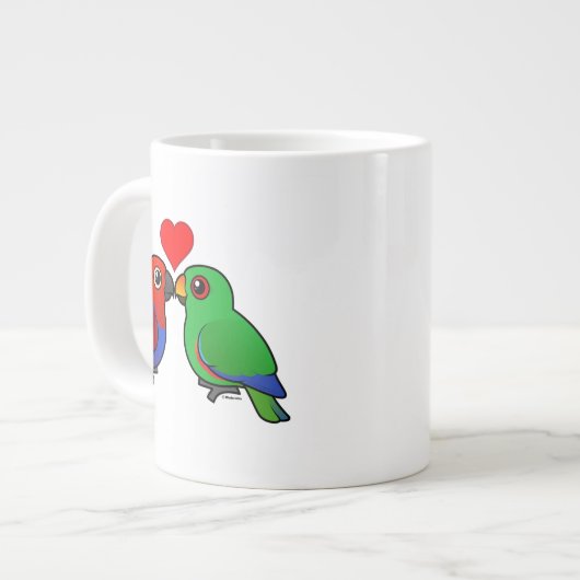 Eclectus Parrots in Love Grote Koffiekop (Links)