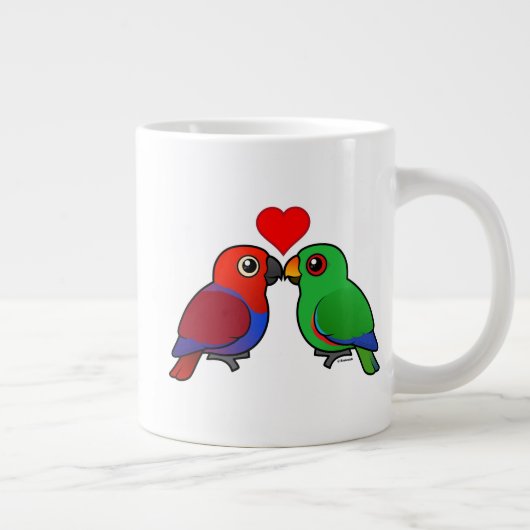 Eclectus Parrots in Love Grote Koffiekop (Rechts)