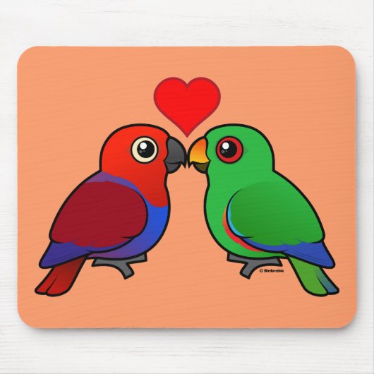 Eclectus Parrots in Love Muismat (Voorkant)