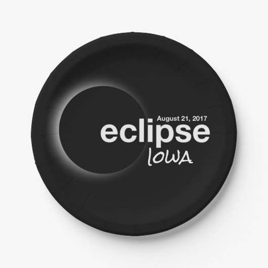 eclipse 2017 Iowa Papieren Bordje (Voorkant)