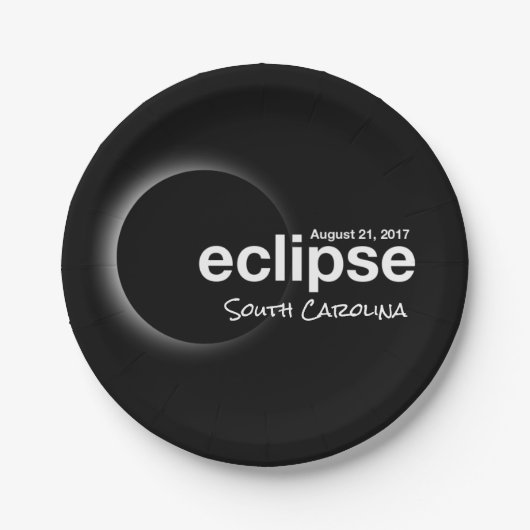 eclipse 2017 South Carolina Papieren Bordje (Voorkant)