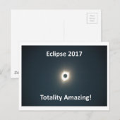 Eclipse 2017 - Totaliteit verbazingwekkend - Oorsp Briefkaart (Voorkant / Achterkant)