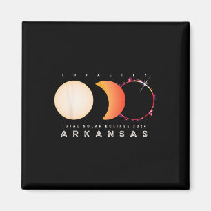 Eclipse 2024 Arkansas totale eclips astronomie gra Magneet