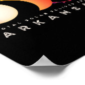 Eclipse 2024 Arkansas totale eclips astronomie gra Poster (Hoek)