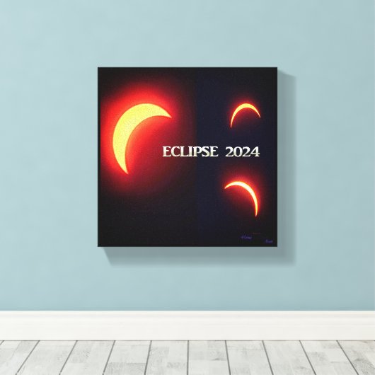 Eclipse 2024 canvas afdruk (Insitu (Houten vloer))