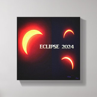 Eclipse 2024 canvas afdruk