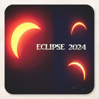 Eclipse 2024 kartonnen onderzetters