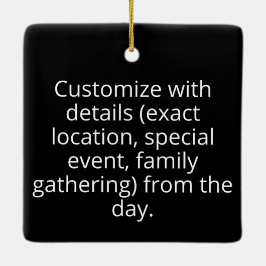 Eclipse 2024 keramisch ornament (Achterkant)