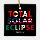Eclipse 2024 keramisch ornament (Voorkant)