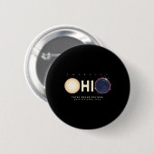 Eclipse 2024 Ohio Total Eclipse Astronomy Graphic Ronde Button 5,7 Cm (Voorkant /achterkant)