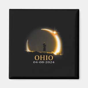 Eclipse 2024 Ohio Totale Zonsverduistering 1 Magneet