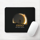 Eclipse 2024 Ohio Totale Zonsverduistering 1 Muismat (Met muis)