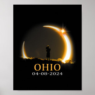 Eclipse 2024 Ohio Totale Zonsverduistering 1 Poster