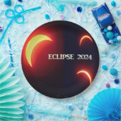 Eclipse 2024 papieren bordje (Feest)