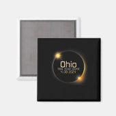 Eclipse 2024 Shirt State Ohio Totale Zonsverduiste Magneet (Voorkant / Achterkant)