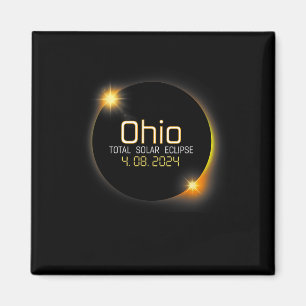 Eclipse 2024 Shirt State Ohio Totale Zonsverduiste Magneet