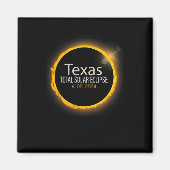 Eclipse 2024 Shirt Total Solar Eclipse State Magneet (Voorkant)