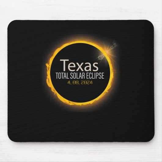 Eclipse 2024 Shirt Total Solar Eclipse State Muismat (Voorkant)