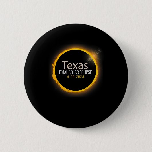 Eclipse 2024 Shirt Total Solar Eclipse State Ronde Button 5,7 Cm (Voorkant)