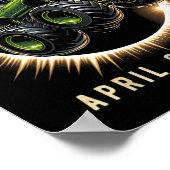 Eclipse 2024 Shirt Totale Eclipse 8 april 2024 Tr Poster (Hoek)