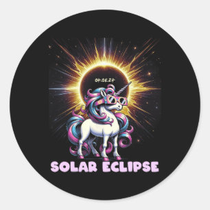 Eclipse 2024 Shirt Totale Eclipse 8 april 24 Unic Ronde Sticker