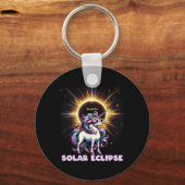 Eclipse 2024 Shirt Totale Eclipse 8 april 24 Unic Sleutelhanger (Voorkant)