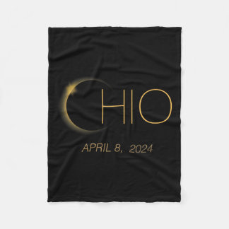 Eclipse 2024 Shirt Totale Zonsverduistering State Fleece Deken