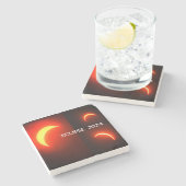 Eclipse 2024 stenen onderzetter (Zijkant)