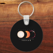 Eclipse 2024 Texas Total Eclipse America Graphic Sleutelhanger (Voorkant)