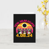 Eclipse 2024 Total Eclipse 8 april 2024 Cat Gles Kaart (Gele Bloem)