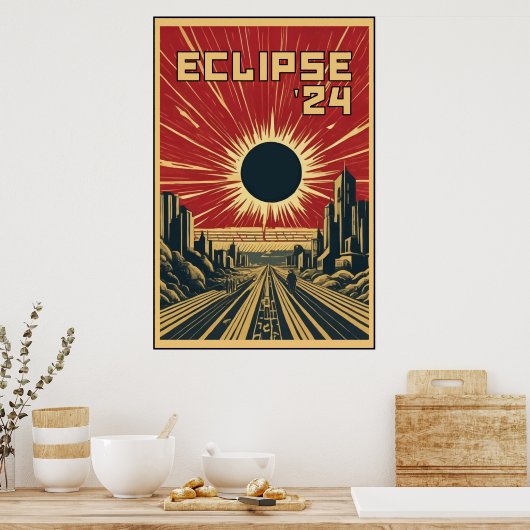Eclipse '24 Propaganda Stad Poster (Keuken)