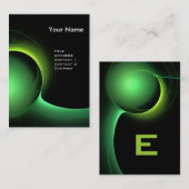 ECLIPSE 2 MONOGRAM Levendig zwart groen Visitekaartje (Voorkant / Achterkant)
