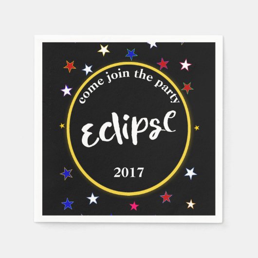 Eclipse and Stars Party Napkins Servetten (Voorkant)