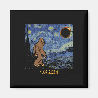 Eclipse Bigfoot Sterrennacht Sasquatch Mannen Vrou Magneet