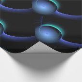 ECLIPSE Blauwgroen blauw, Turquoise, zwart Cadeaupapier (Hoek)