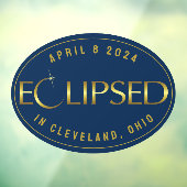 Eclipse blue and gold your town watch destination raamsticker (Vel 3)