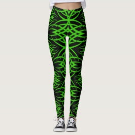 Eclipse-bureaubladachtergrond ( groen ) leggings