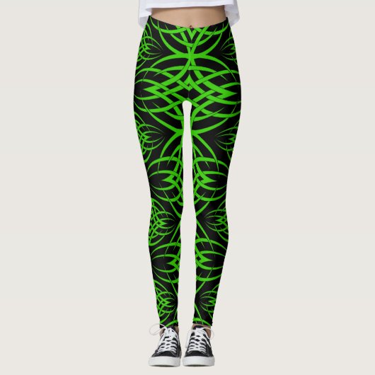 Eclipse-bureaubladachtergrond ( groen ) leggings (Voorkant)