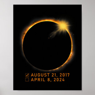 Eclipse checklist Totaal zonne-energie 8 april 202 Poster