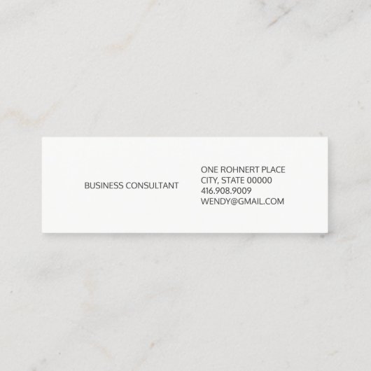 Eclipse Consultant Mini Visitekaartje (Achterkant)