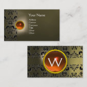 ECLIPSE DAMASK EDELSTEEN MONOGRAAM VISITEKAARTJE (Voorkant / Achterkant)