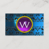 ECLIPSE DAMASK EDELSTEEN MONOGRAM VISITEKAARTJE (Achterkant)