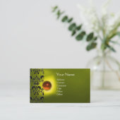 ECLIPSE DAMASK GEM MONOGRAM VISITEKAARTJE (Staand voorkant)