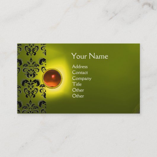 ECLIPSE DAMASK GEM MONOGRAM VISITEKAARTJE (Voorkant)