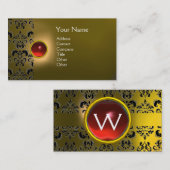 ECLIPSE DAMASK GEM MONOGRAM VISITEKAARTJE (Voorkant / Achterkant)