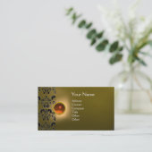 ECLIPSE DAMASK GEM MONOGRAM VISITEKAARTJE (Staand voorkant)