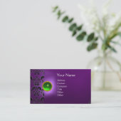 ECLIPSE DAMASK STEEN  MONOGRAM paars groen Visitekaartje (Staand voorkant)