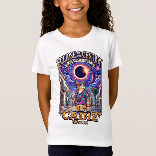 Eclipse Eeuw 2027 Cadiz Kids T-shirt (Voorkant)