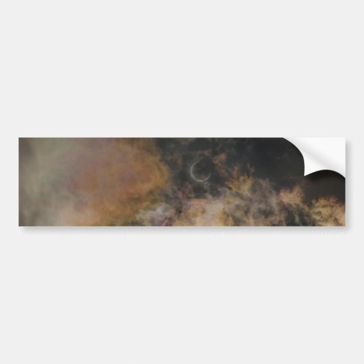 Eclipse en wolken, zonne-energie bumpersticker (Voorkant)